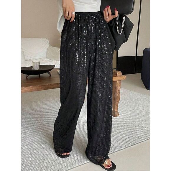 Sequin Embellished Pants - Picture 1 of 10
